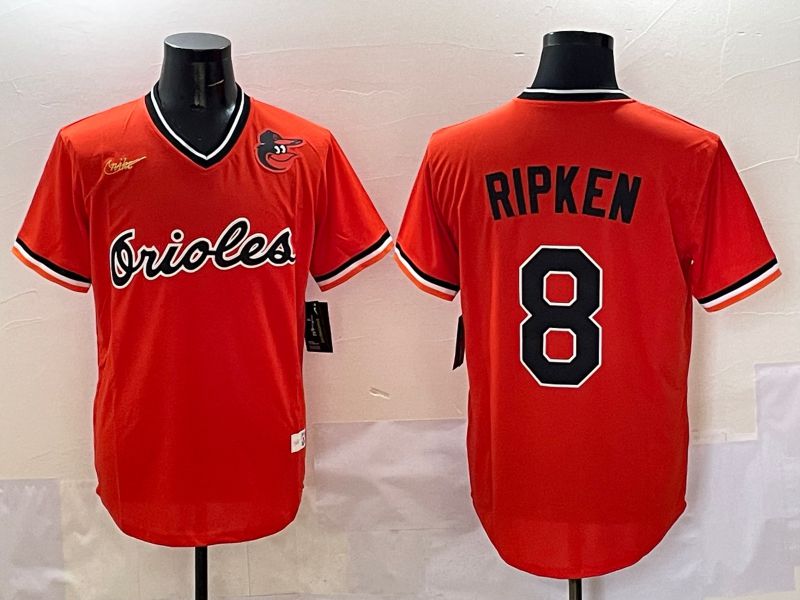 Men Baltimore Orioles #8 Ripken Orange Game 2025 Nike MLB Jersey style 50910